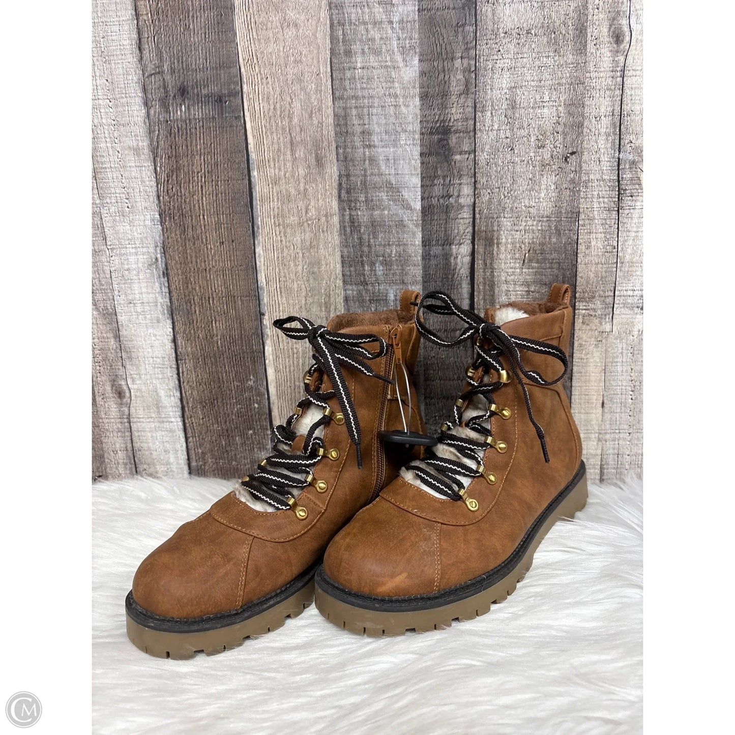 Boots Combat By Style And Company In Brown, Size: 9