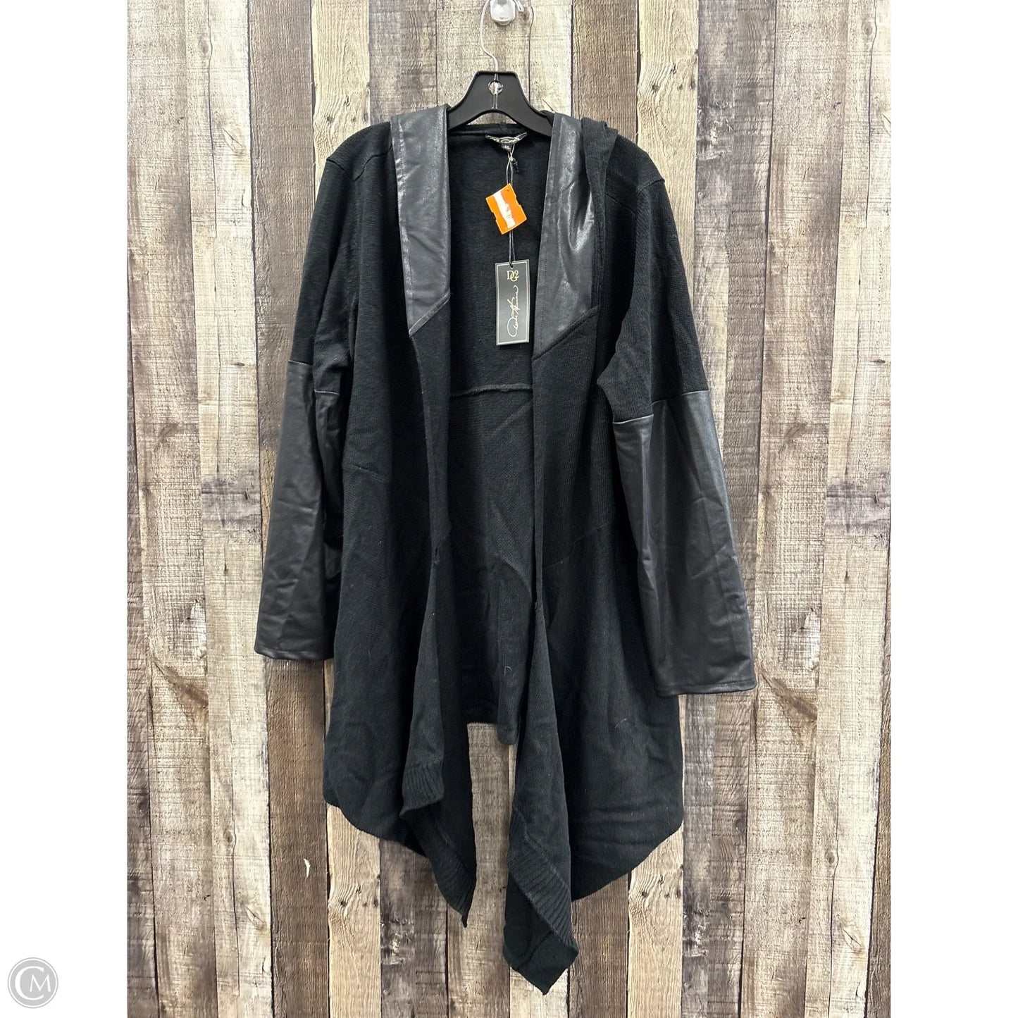 Sweater Cardigan By Diane Gilman In Black, Size: 1x