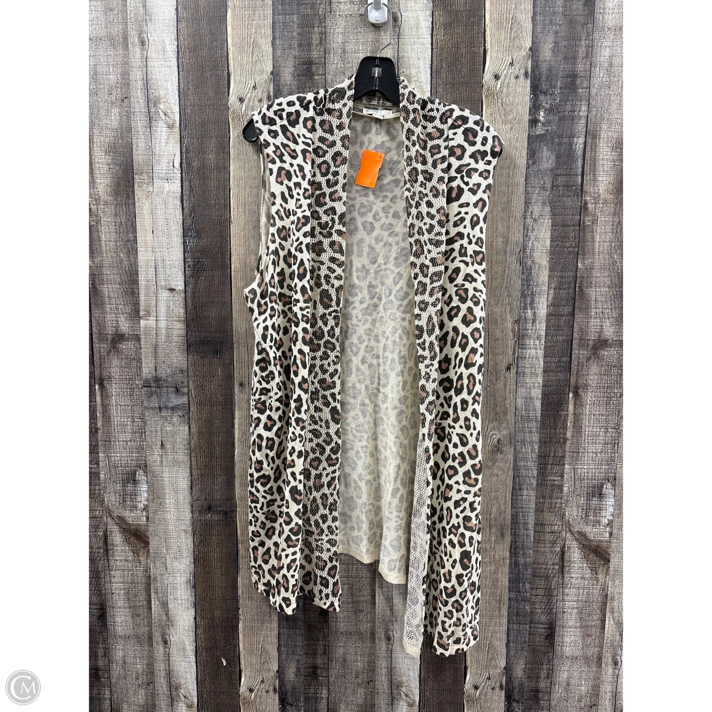 Cardigan By Cato In Animal Print, Size: 1x