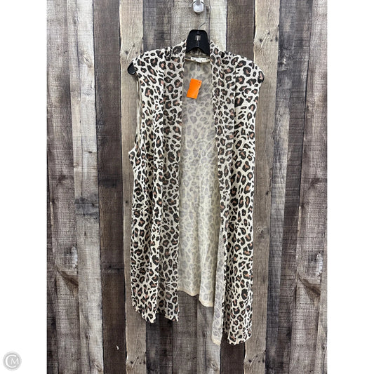 Cardigan By Cato In Animal Print, Size: 1x