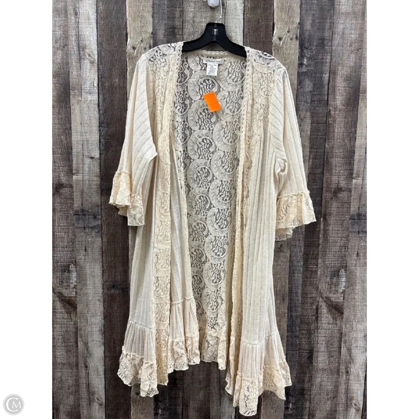 Cardigan By Cme In Ivory, Size: 2x