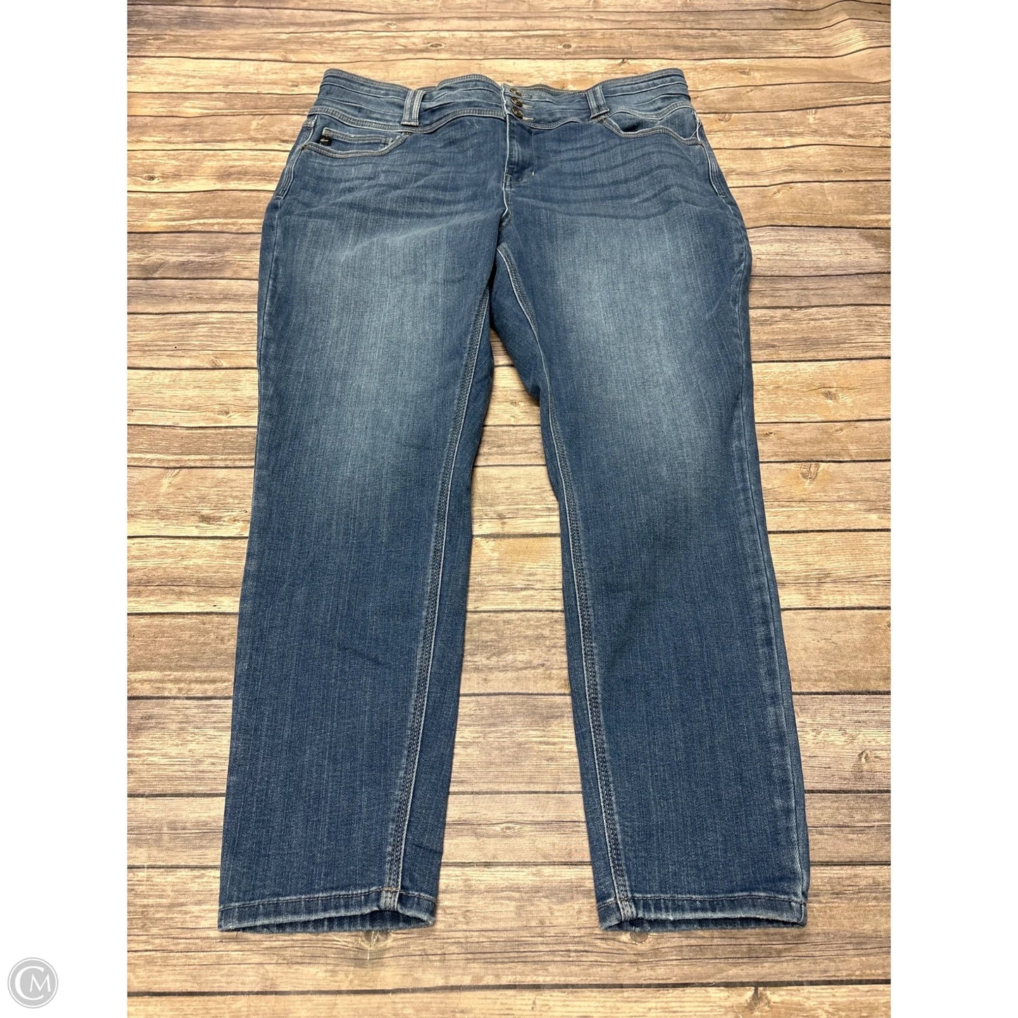 Jeans Straight By Kancan In Blue Denim, Size: 20