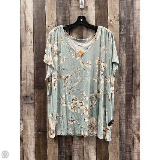 Top Short Sleeve By Maurices In Floral Print, Size: 2x