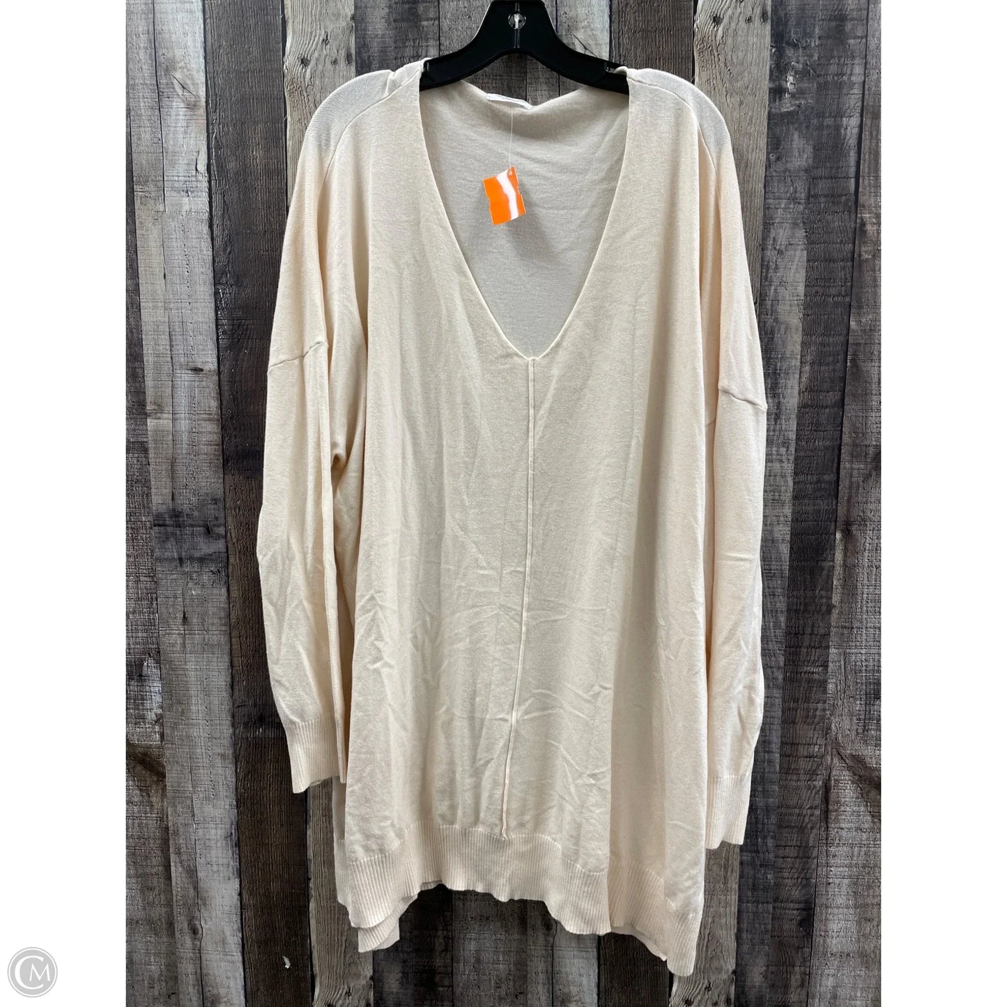 Tunic Long Sleeve By Chicsoul In Cream, Size: 3x