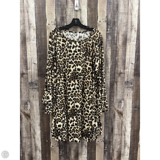Dress Casual Short By Emerald In Animal Print, Size: 1x