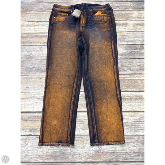 Jeans Skinny By Seven 7 In Blue & Gold, Size: 16
