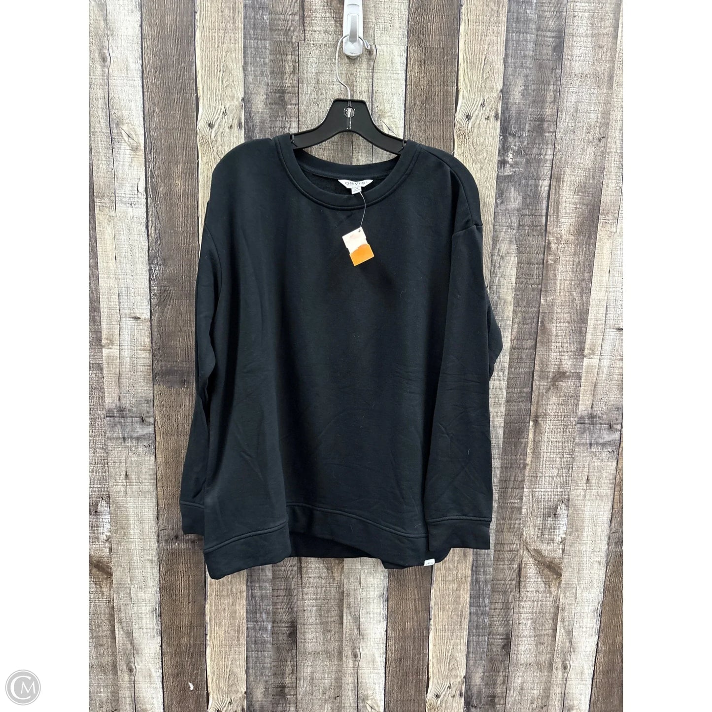 Top Long Sleeve By Orvis In Black, Size: L