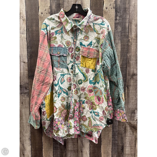 Top Long Sleeve By Cme In Multi-colored, Size: Xl