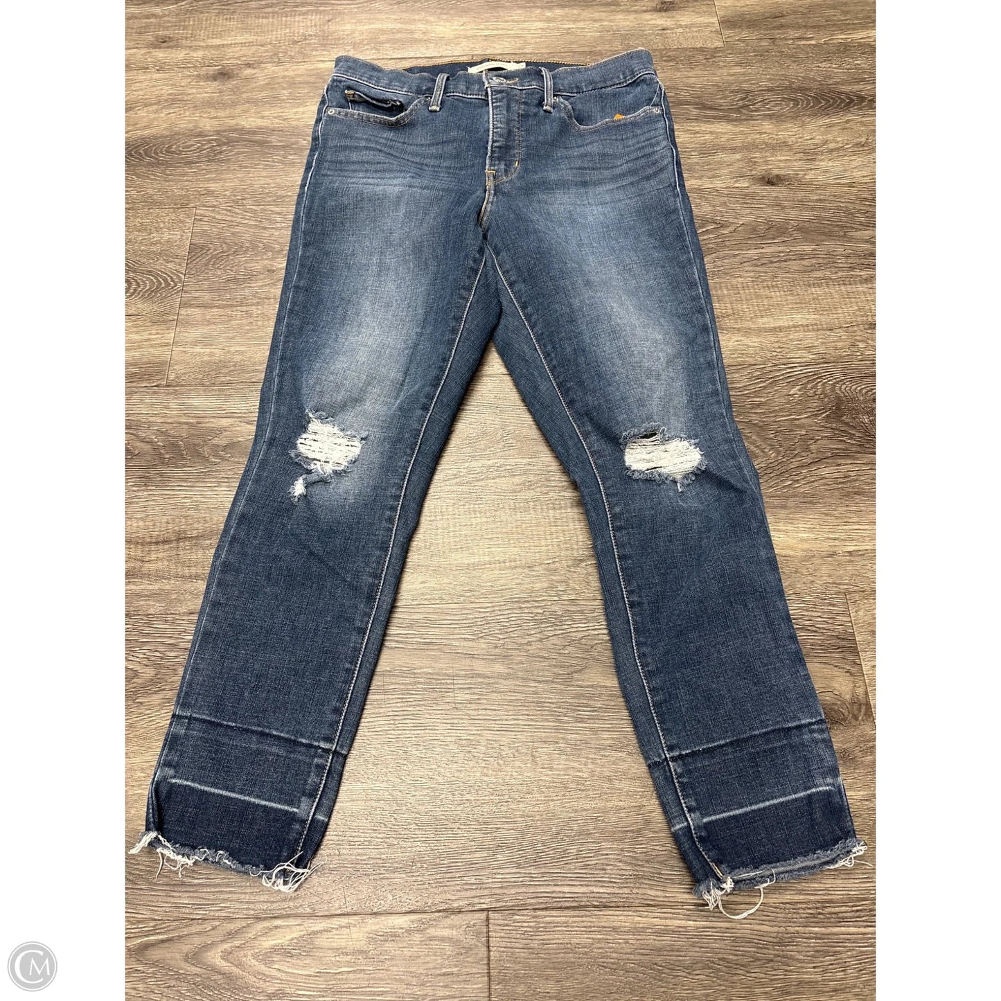 Jeans Straight By Levis In Blue Denim, Size: 8