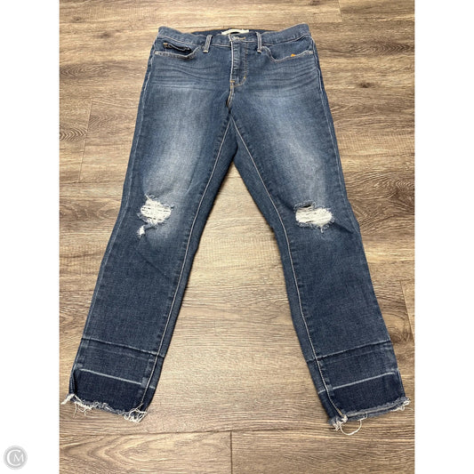 Jeans Straight By Levis In Blue Denim, Size: 8