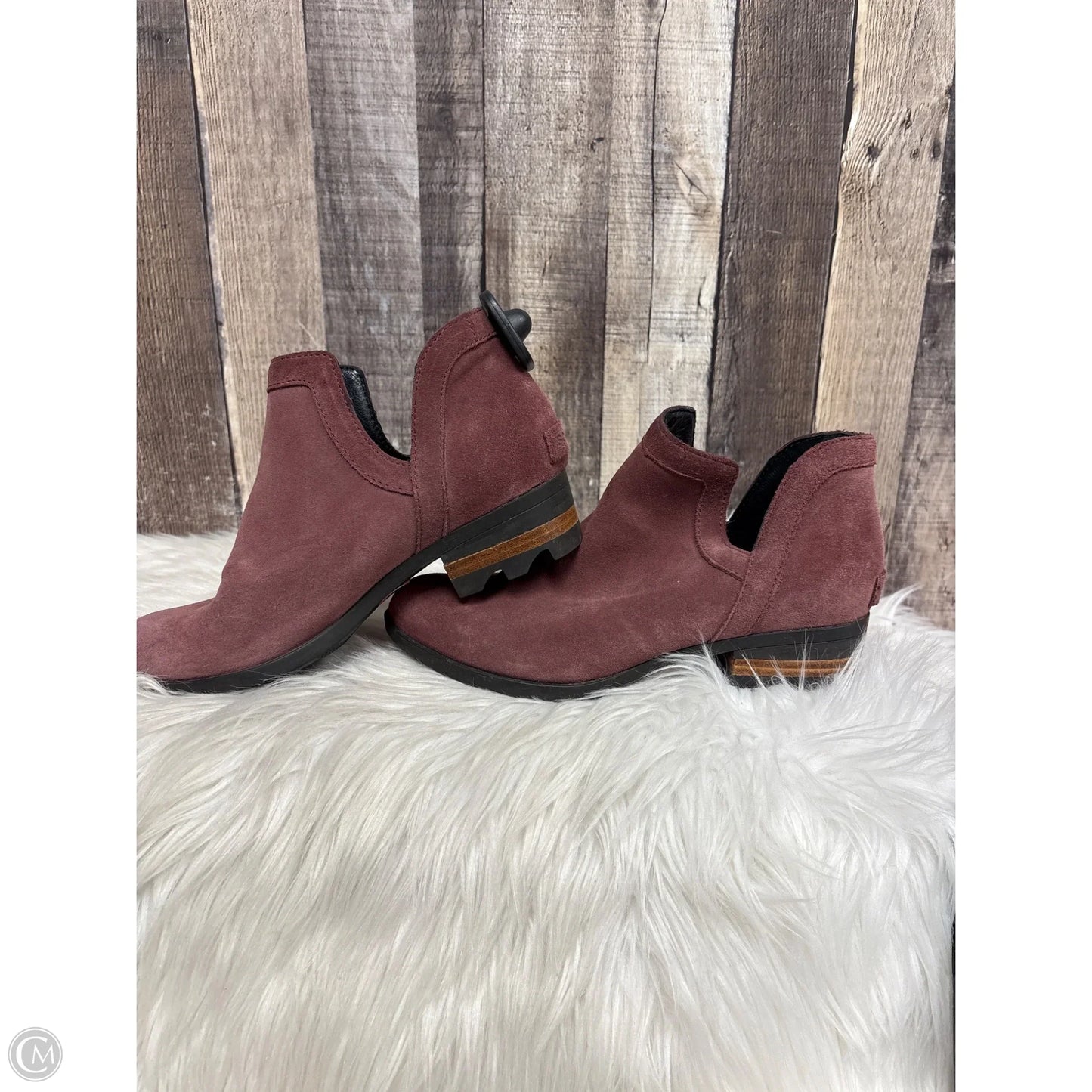 Boots Ankle Heels By Sorel In Purple, Size: 7.5