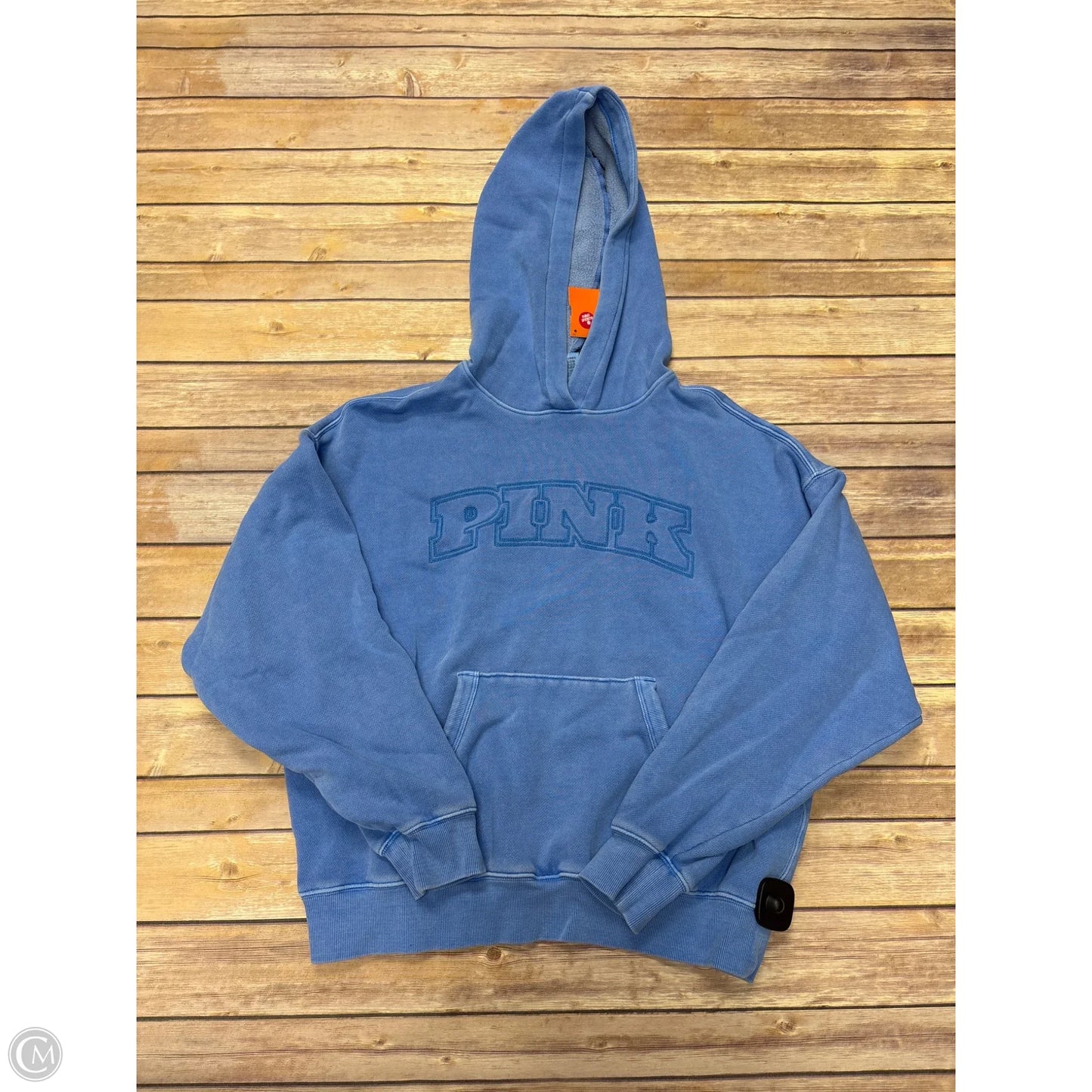 Sweatshirt Hoodie By Pink In Blue, Size: Xs
