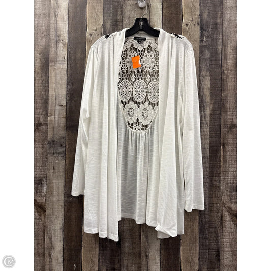 Cardigan By Lane Bryant In White, Size: 1x