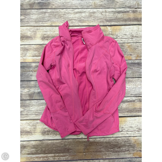 Athletic Top Long Sleeve Collar By Zella In Pink, Size: M
