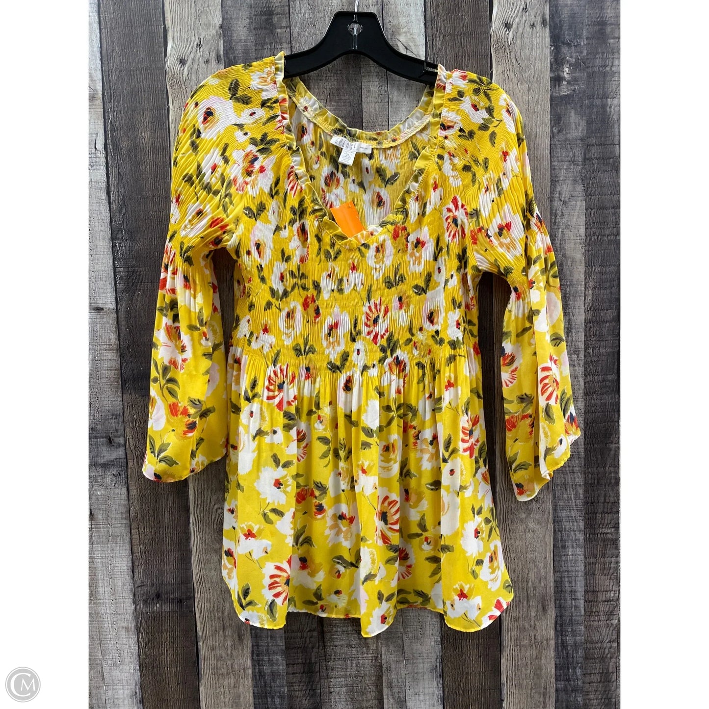 Top Long Sleeve By Spense In Floral Print, Size: Mp