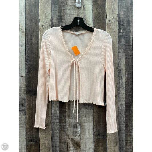 Cardigan By Gaze In Peach, Size: M