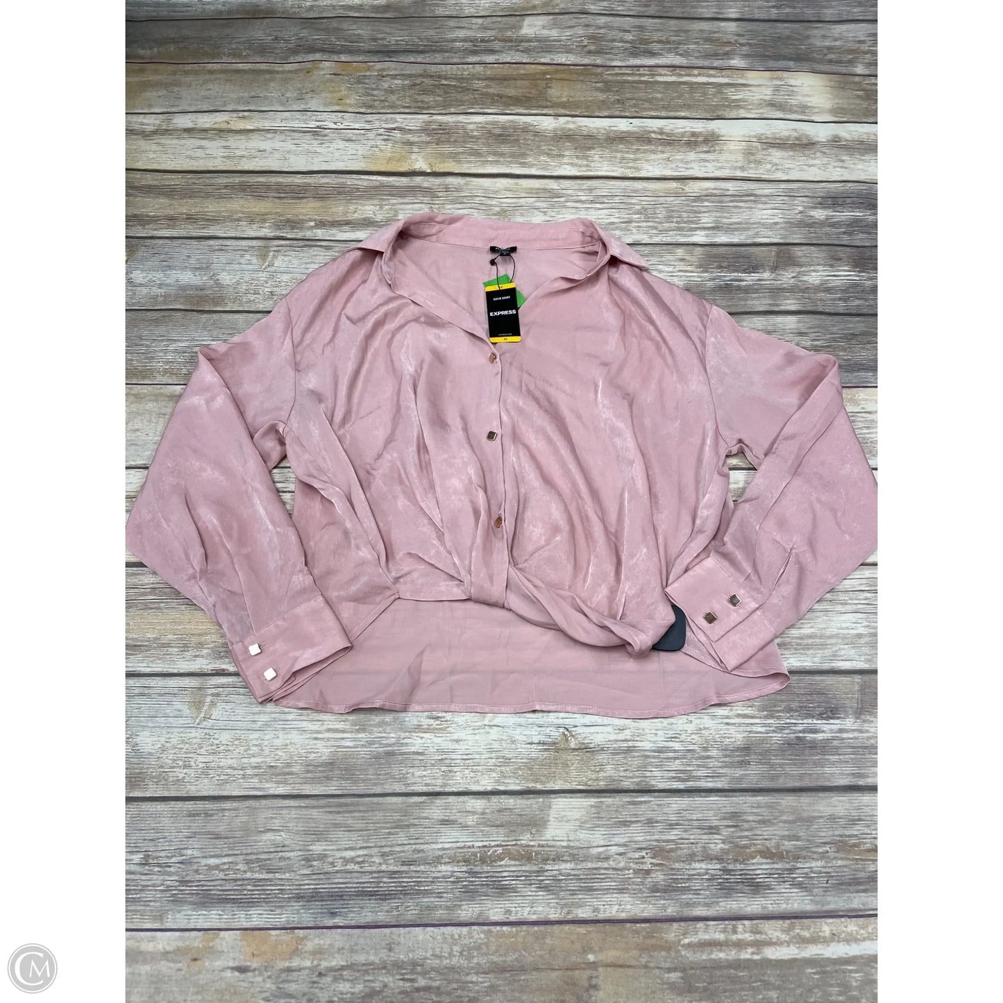 Top Long Sleeve By Express In Pink, Size: M