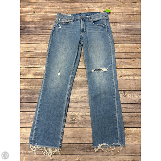 Jeans Straight By Gap In Blue Denim, Size: 8