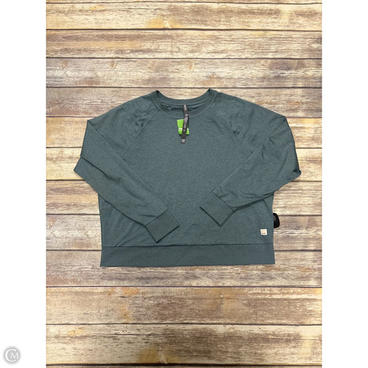 Athletic Top Long Sleeve Crewneck By Vuori In Green, Size: L