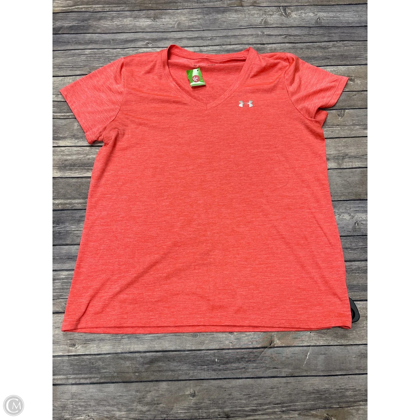 Athletic Top Short Sleeve By Under Armour In Orange, Size: Xl