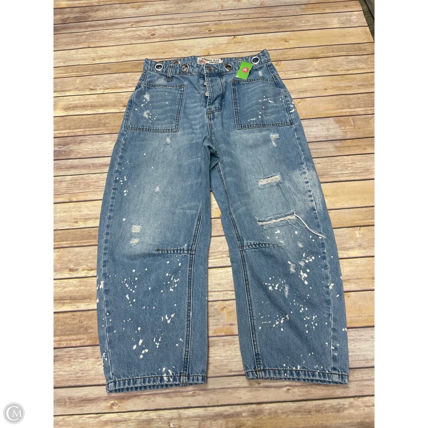Jeans Wide Leg By Cme In Blue Denim, Size: 8