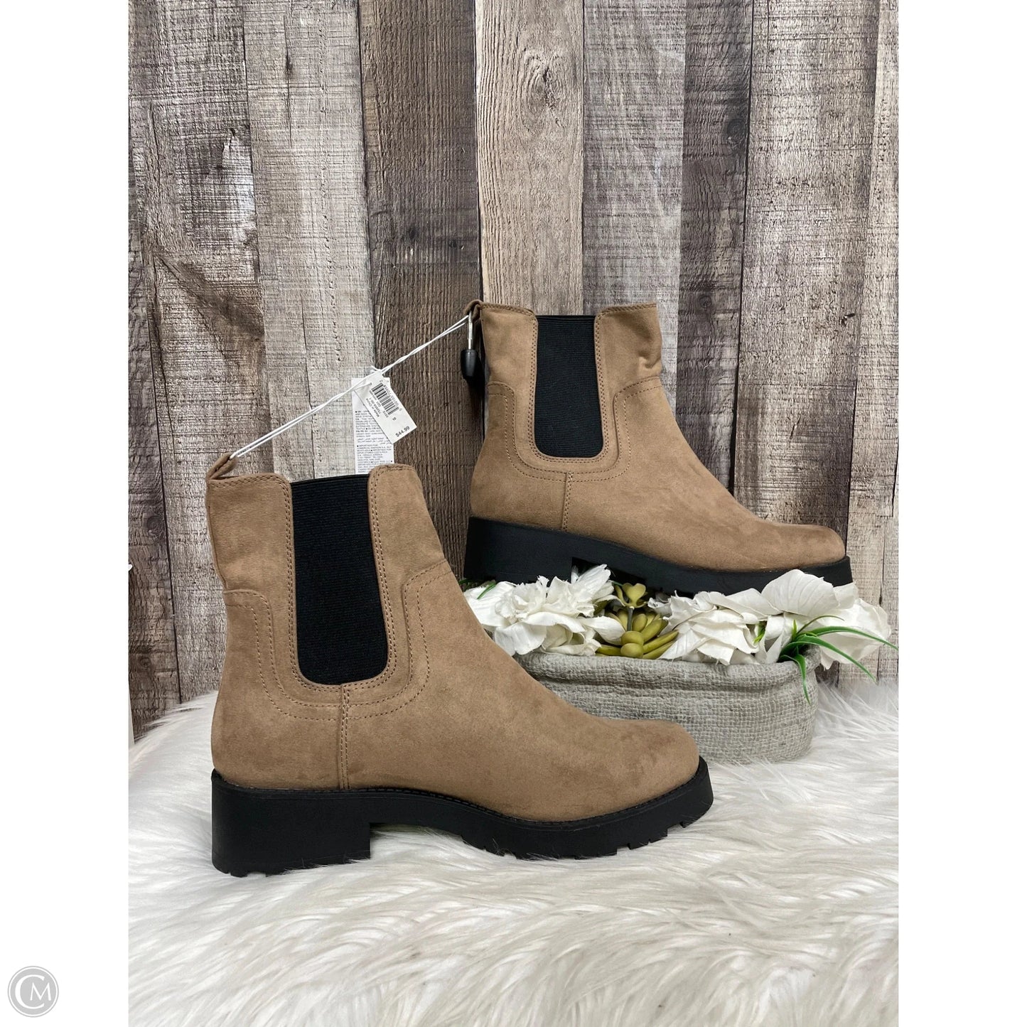 Boots Ankle Heels By Old Navy In Tan, Size: 10