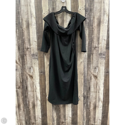 Dress Party Midi By Avenue In Black, Size: 1x