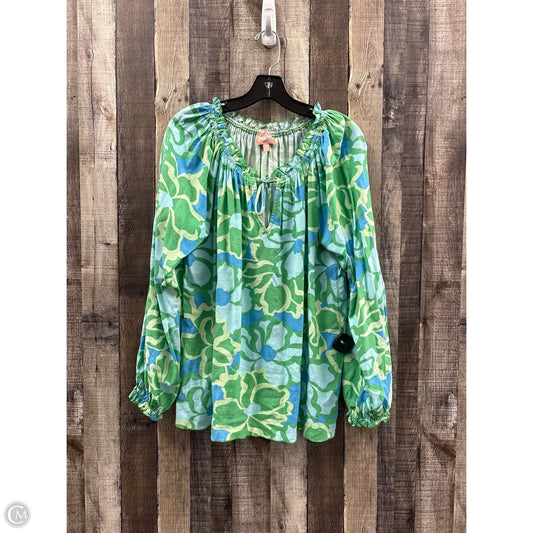 Top Long Sleeve By Mumu In Multi-colored, Size: M
