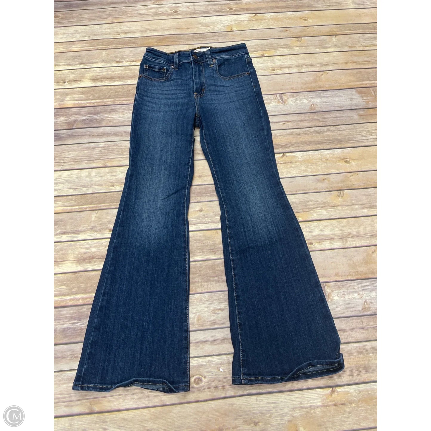 Jeans Flared By Levis In Blue Denim, Size: 0