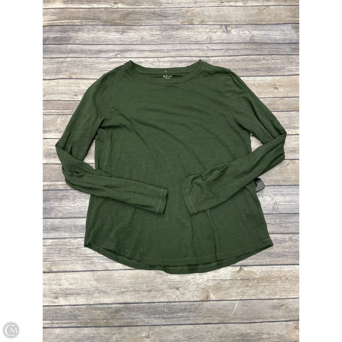 Top Long Sleeve By Madewell In Green, Size: M