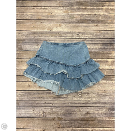 Skirt Mini & Short By Hollister In Blue Denim, Size: 12
