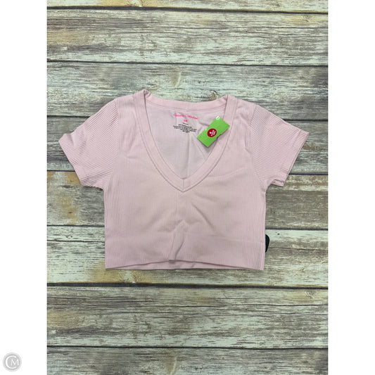 Top Short Sleeve By Cme In Pink, Size: S
