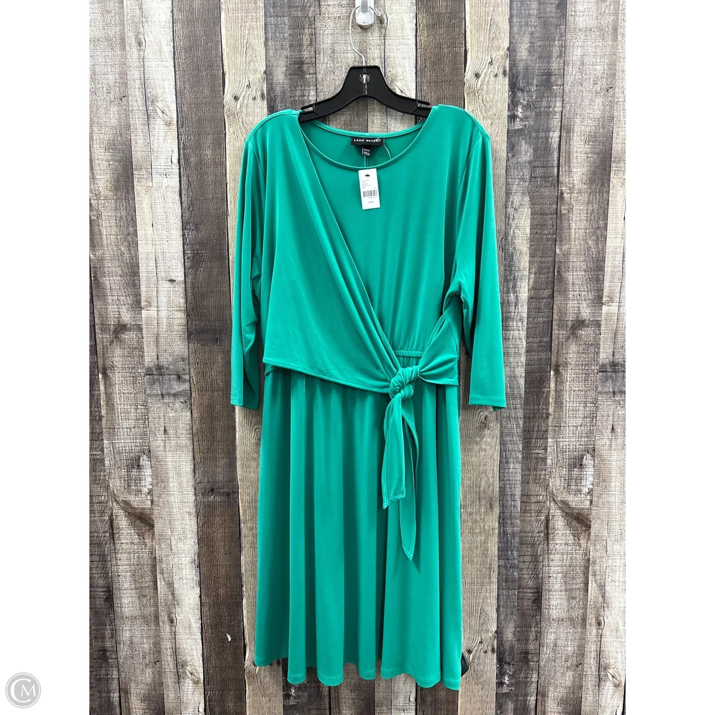 Dress Casual Midi By Lane Bryant In Green, Size: Xl