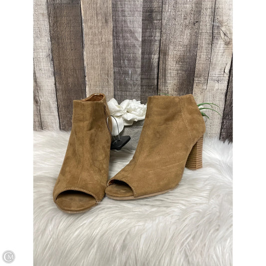 Boots Ankle Heels By Qupid In Tan, Size: 6.5