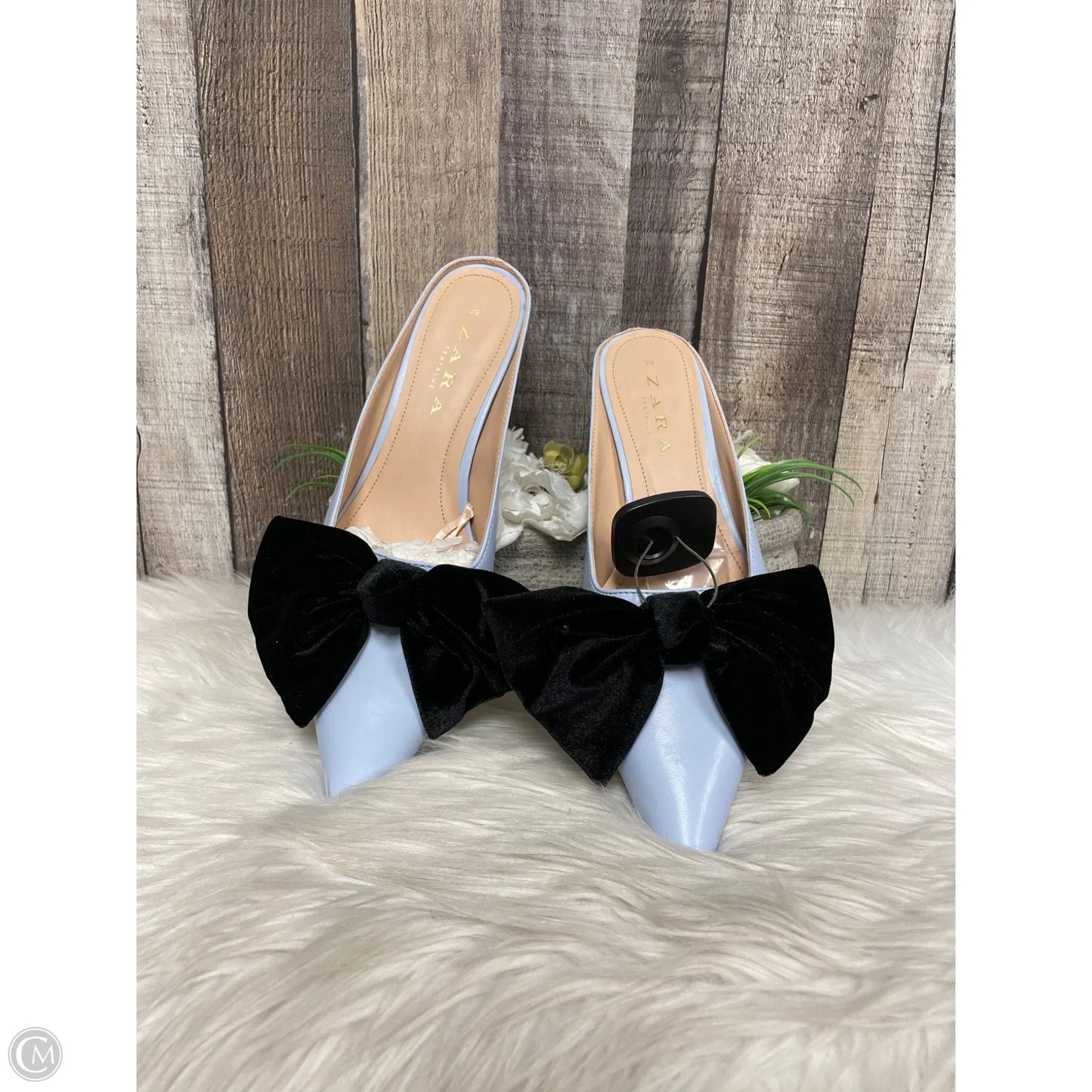 Shoes Heels Kitten By Zara In Blue, Size: 8
