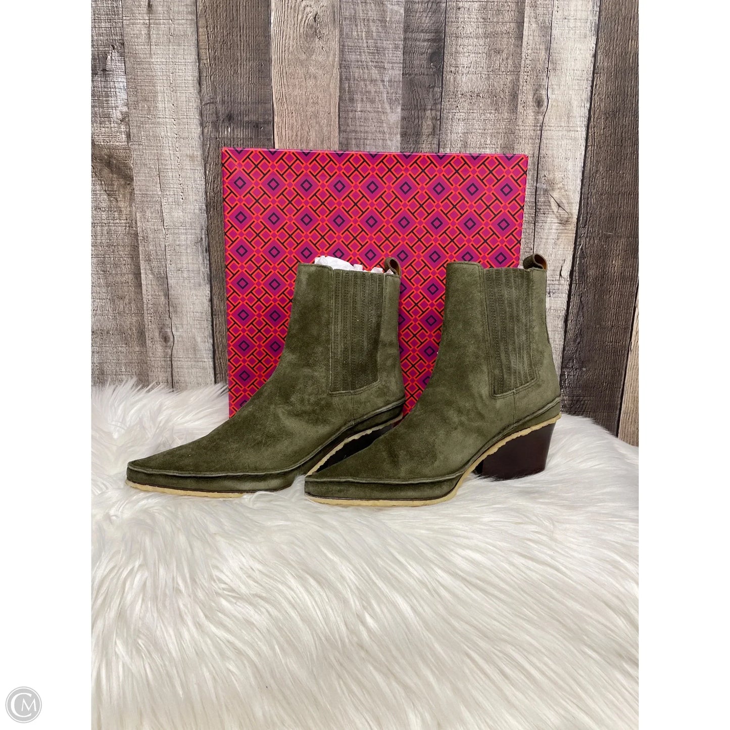 Boots Designer By Tory Burch In Green, Size: 8