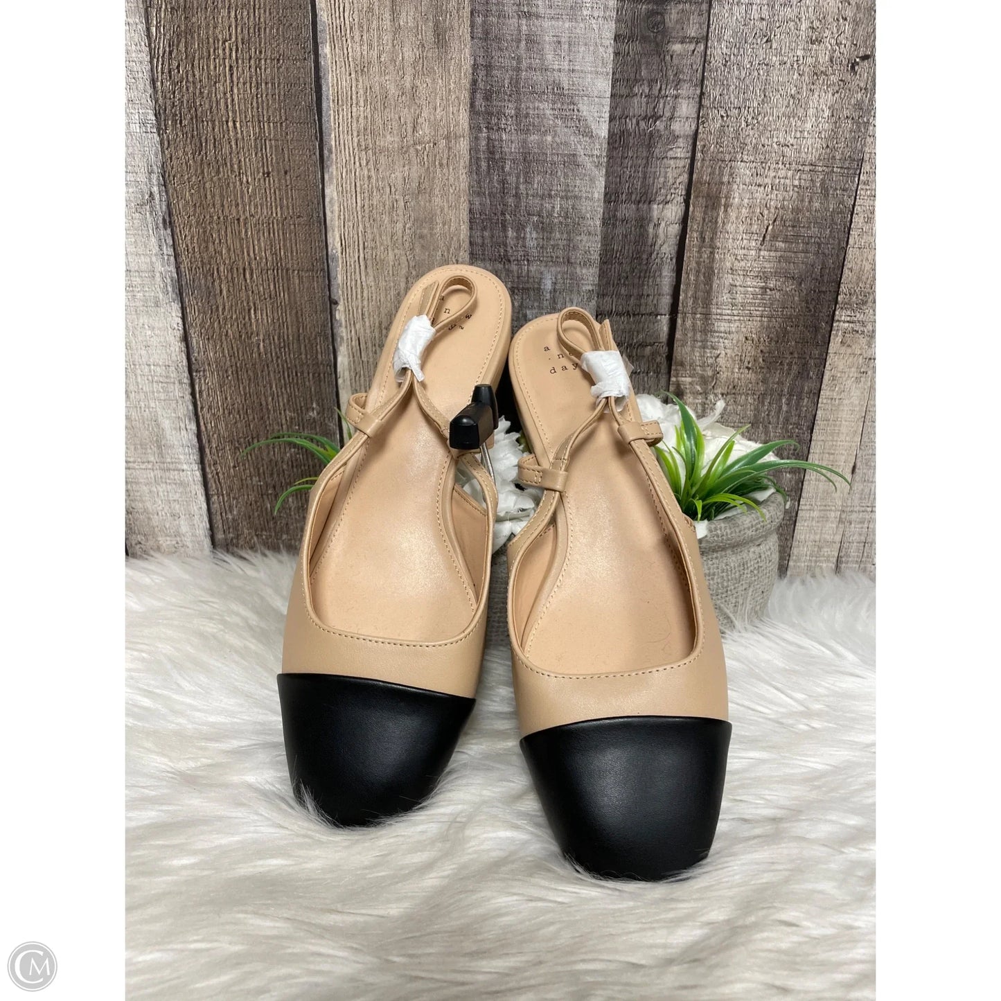 Shoes Flats By A New Day In Black & Tan, Size: 10