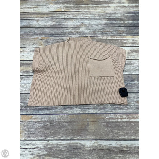 Sweater Short Sleeve By Entro In Tan, Size: S
