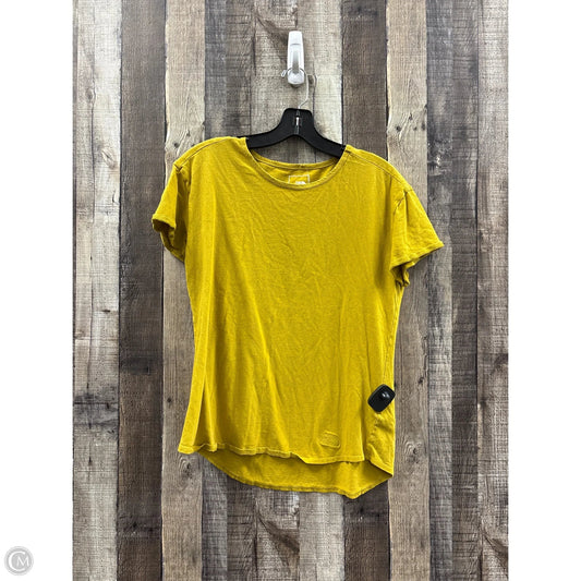 Athletic Top Short Sleeve By The North Face In Gold, Size: M