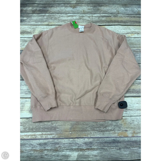 Athletic Sweatshirt Crewneck By Champion In Pink, Size: L