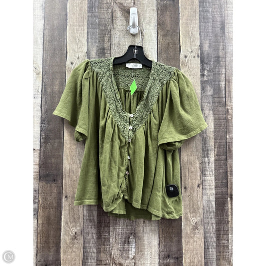 Top Short Sleeve By Lucky Brand In Green, Size: Xs