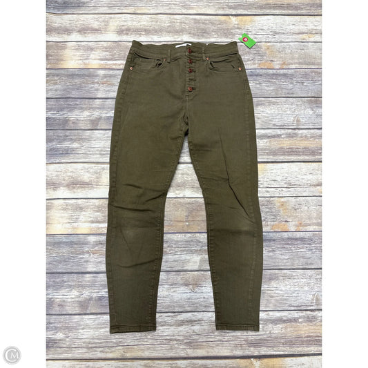 Jeans Straight By Loft In Green Denim, Size: 8
