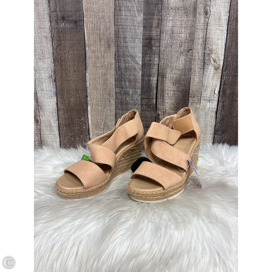 Sandals Heels Wedge By Dr Scholls In Tan, Size: 6.5