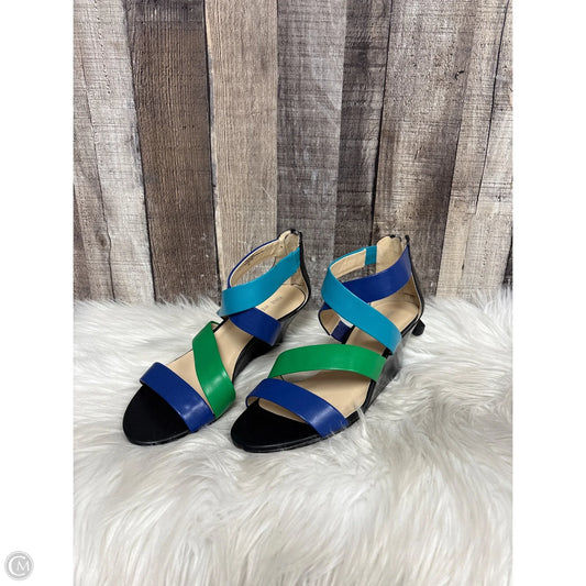 Shoes Heels Wedge By Nine West In Multi-colored, Size: 7