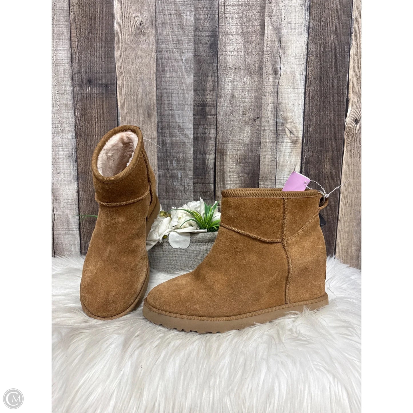 Boots Designer By Ugg In Brown, Size: 7.5