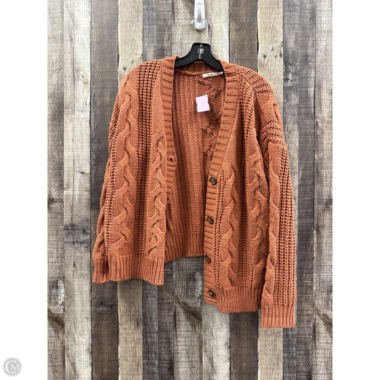 Sweater Cardigan By Mon Ami In Brown, Size: L