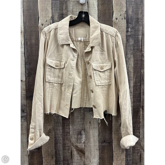 Jacket Shirt By Pistola In Tan, Size: L
