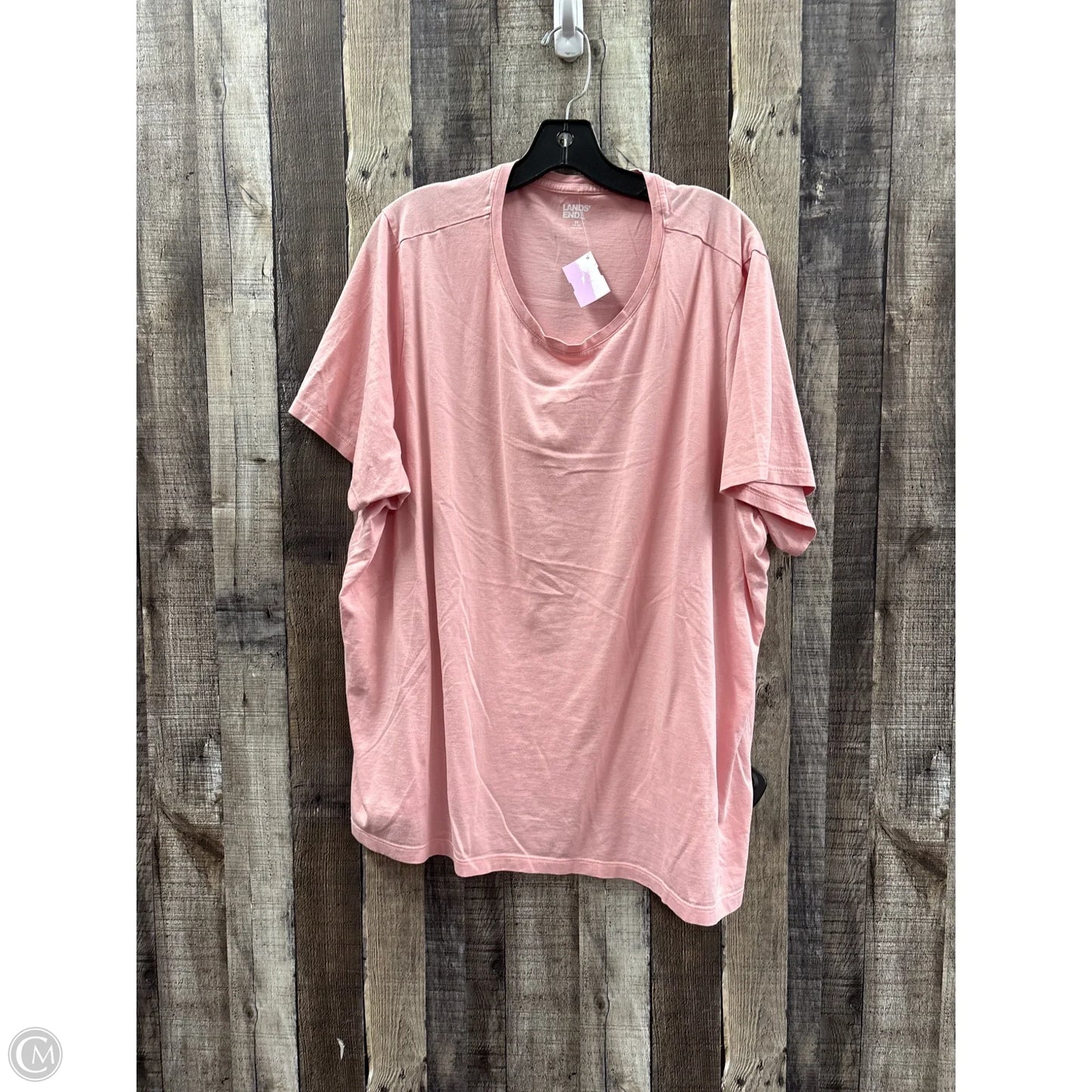 Top Short Sleeve Basic By Lands End In Pink, Size: 3x