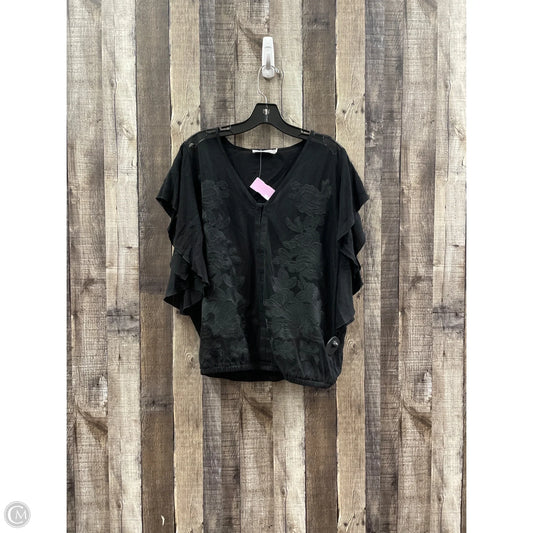 Top Short Sleeve By Red In Black, Size: L