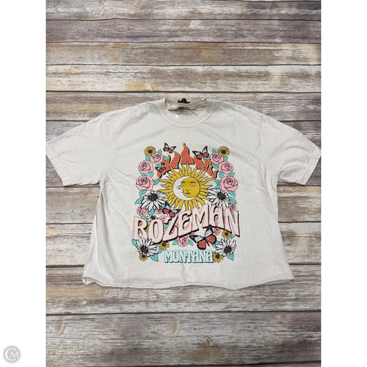 Top Short Sleeve By Comfort Colors In Ivory, Size: L